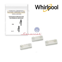KIT DE DESLIZADORES RECTANGULARES 3.4CM X 1.7CM ORIGINAL LAVADORA WHIRLPOOL