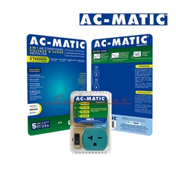 PROTECTOR DE VOLTAJE 220V - 3MIN - 20A AC-MATIC AIRE ACONDICIONADO TODAS LAS MARCAS