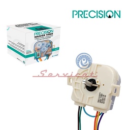 TIMER CUADRADO 5 CABLES + 1 PUENTEADO-2 SUJECIONES SESGADAS PRECISION LAVADORA FRIGIDAIRE-ELECTROLUX