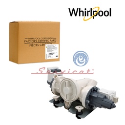 BOMBA ELÉCTRICA DE DRENAJE 100W ORIGINAL LAVADORA WHIRLPOOL